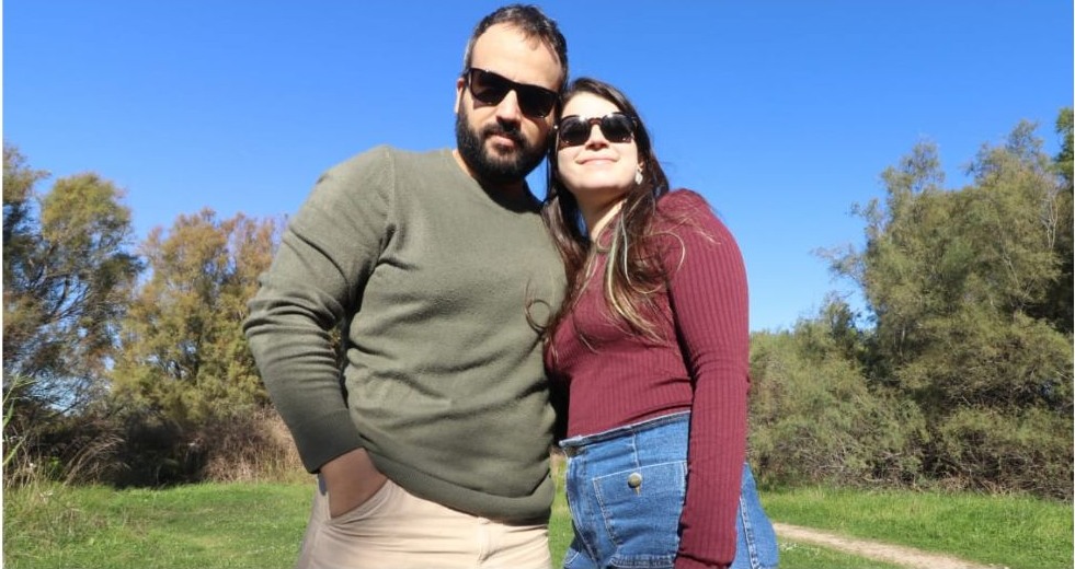 Nerea y Luken al aire libre